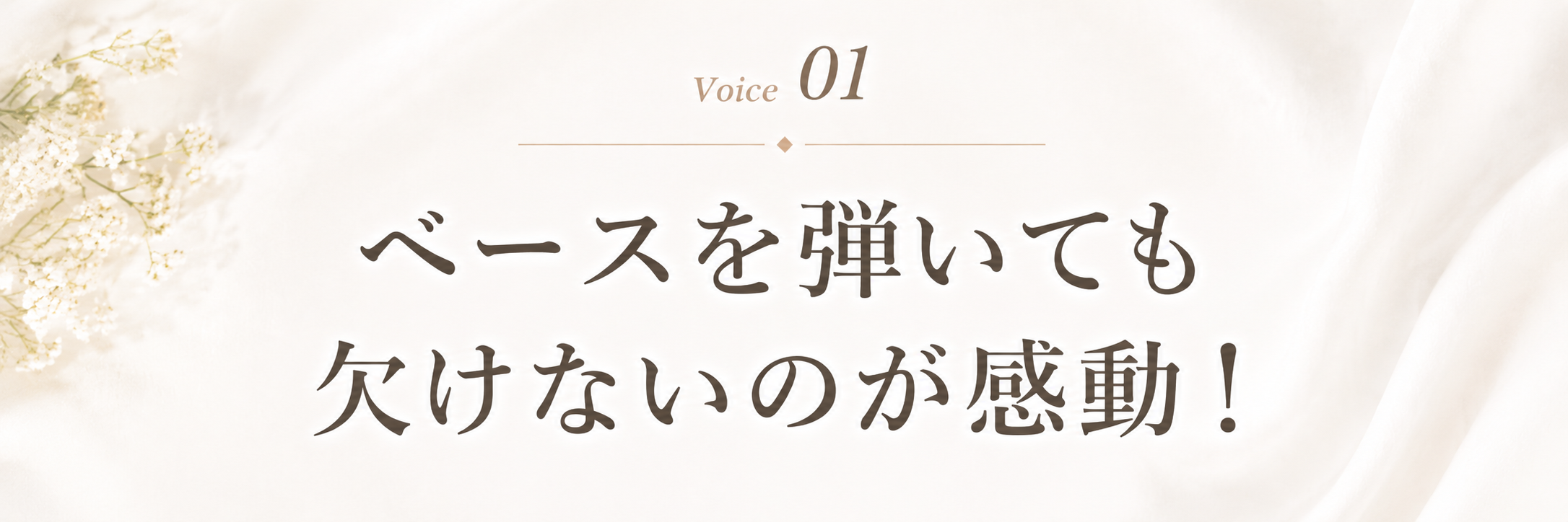 Voice 1 ベースを弾いても欠けないのが感動!